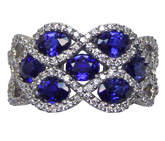 Womens Spark Creations Sapphire and Diamond Ring