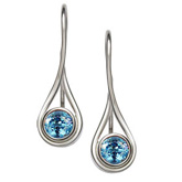 Sterling Earrings with Blue Topaz 