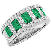 Emerald Ring with Diamonds